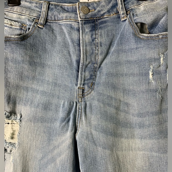 Insane Gene | Summer Trail Mid Rise Straight Jeans Asymmetrical Raw Hem - 1XL - Picture 5 of 8